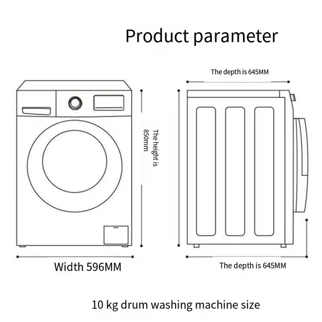 13.5kg Hot Fully Automatic Washing Machine Function Single Tube Front-loaded Portable Large Capacity Wash Cloth Washing Machine 4