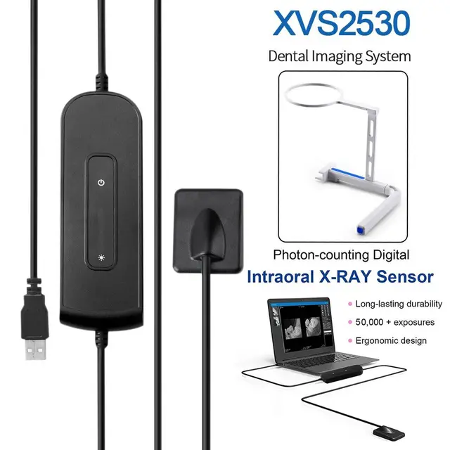2024 HOT RVG Dental Sensor With Holder Faster/Recycle/Durable USB Dental X Ray Sensor Intra Oral Camera Digital RVG Sensor