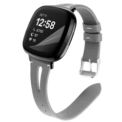 Ultra - Thin and Stylish Leather Strap - Versa3 - 4 - sense (Gray)