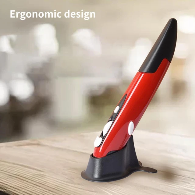 Souris stylo sans fil 2.4G, stylet vertical créatif en forme de stylo,  souris pratique à batterie pour PC et ordinateur portable - AliExpress