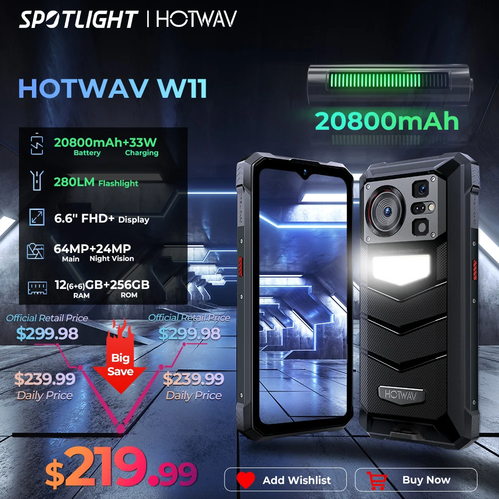 [World Premeire] HOTWAV W11 Rugged Smartphone