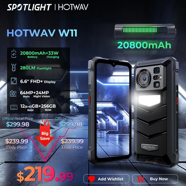 [World Premeire] HOTWAV W11 Rugged Smartphone