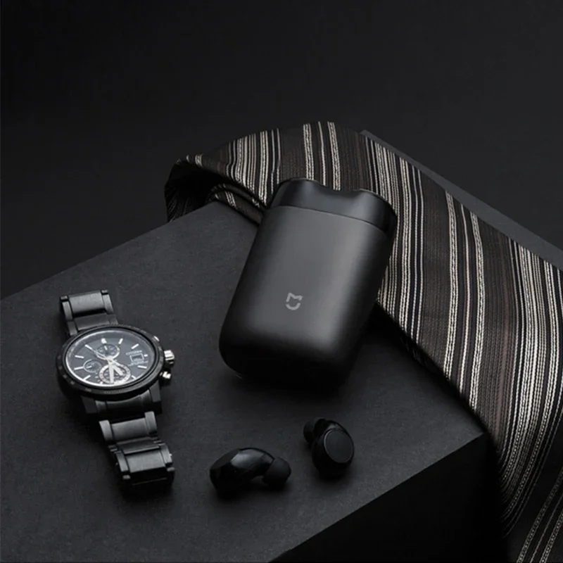 미지아 S100 전기 면도기 휴대용 남성용 미니 면도기 2개의 플로팅 헤드 USB 충전식 수염 트리머 면도기