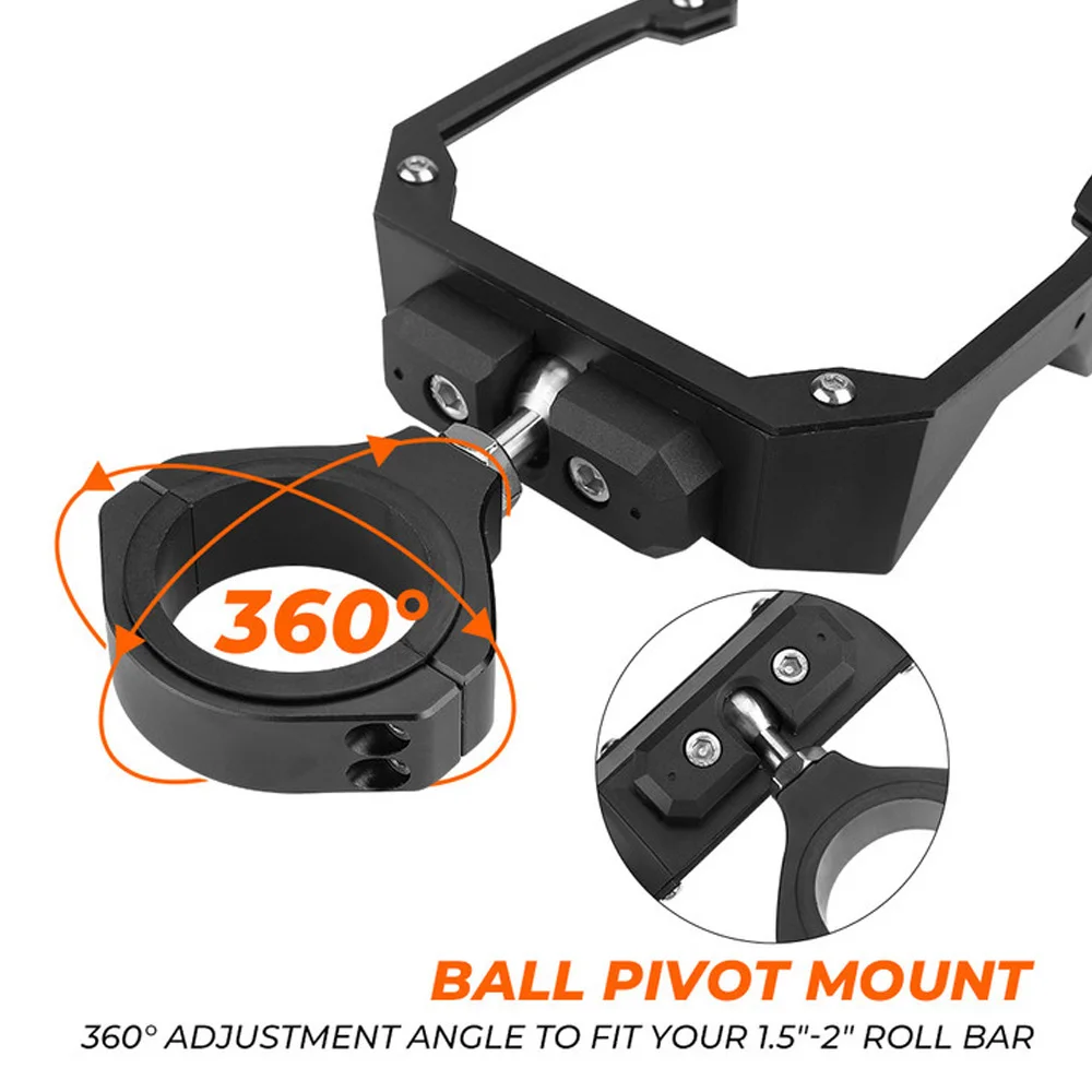 UTV 백미러 LED 라이트, Polaris RZR XP 1000 레인저, Can-am X3, Cfmoto, Arctic Cat과 호환 가능, 1.5 인치-2 인치