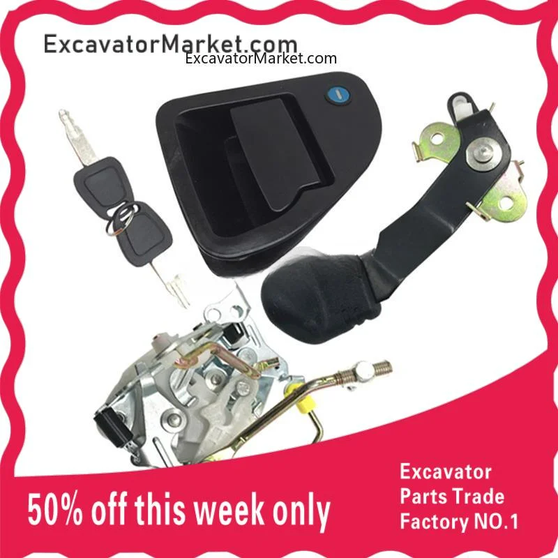 

For CATERPILLAR CAT 305.5E/306E2/307D/308C cab door lock assembly lock block inner outer handle excavator Parts