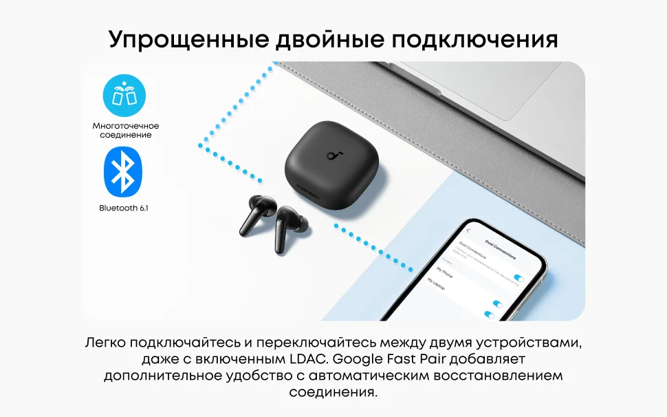 Soundcore P31i(D1202) wireless Bluetooth headphones, deep bass, lightweight and comfortable fit, long battery life