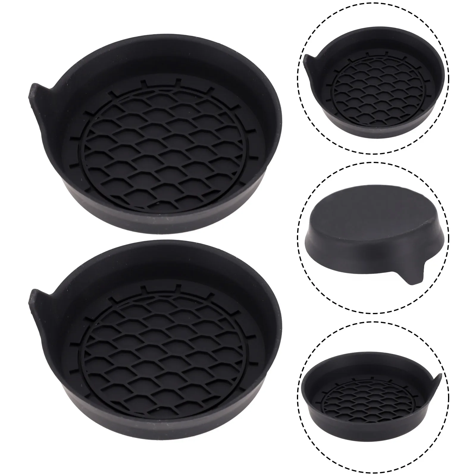 

Cup Holder Coaster Car Inetrior Accessories 8*3cm Automotives Black Round Stylishly Universal Universal Flexible High Quality