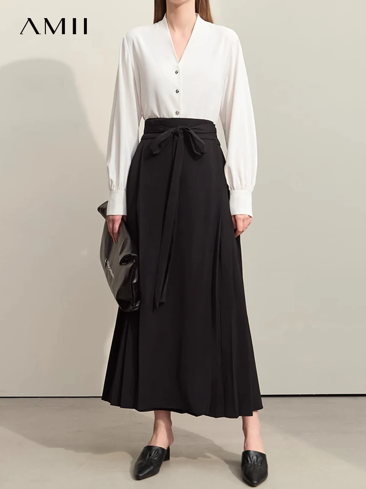 Женская-юбка-трапеция-amii-в-минималистском-стиле-летняя-элегантная-Свободная-юбка-в-китайском-стиле-с-плиссировкой-и-ремнем-модель-2024-12442039