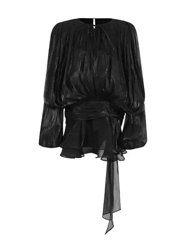 wmstar two piece set women whplesale 2025 French style cross border puffed sleeve ruffled skirt New pleated design short dress