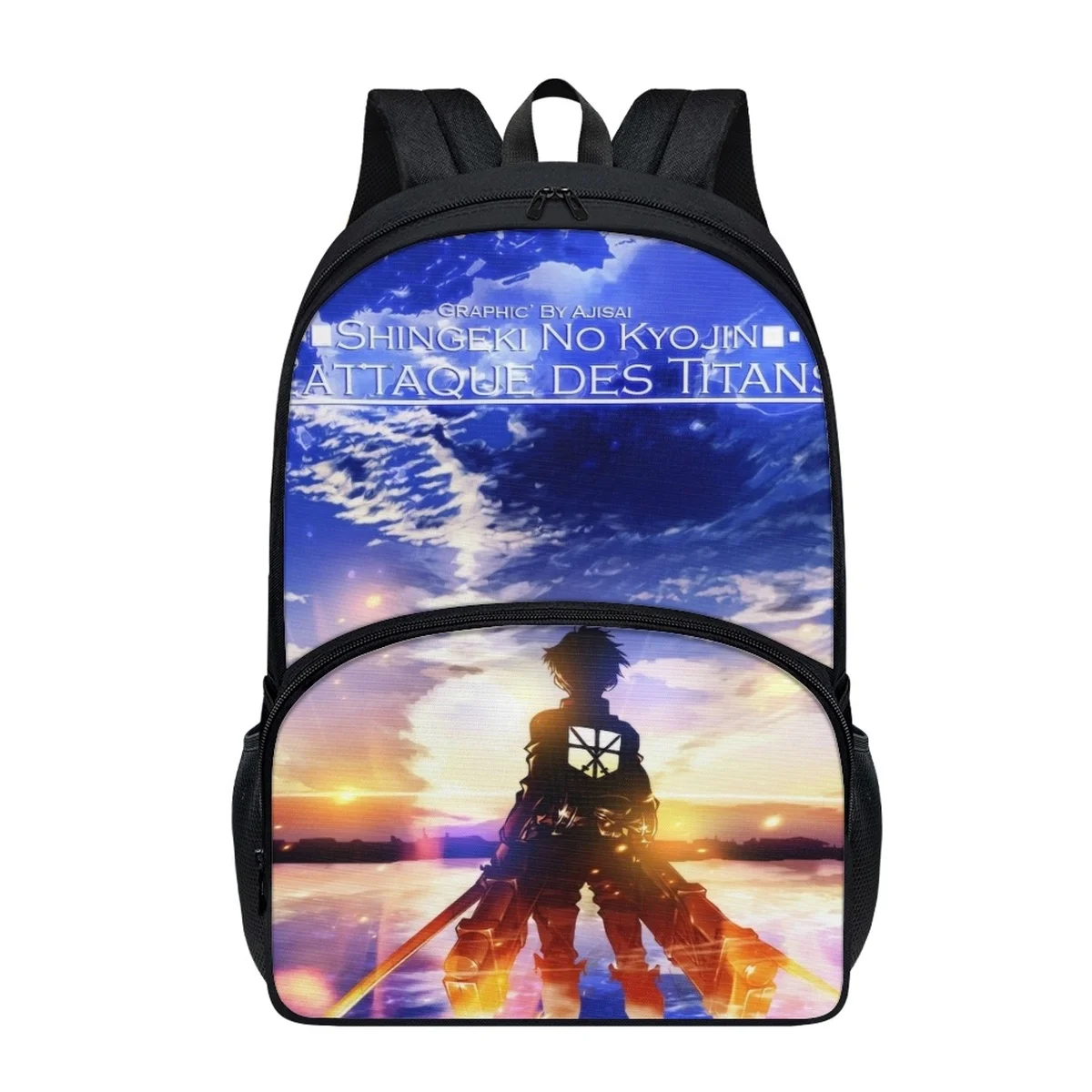 

FORUDESIGNS Students Schoolbags School Supplies Attack On Titan Anime Design Backpacks Organizer Handy Sports Bags Light Simple