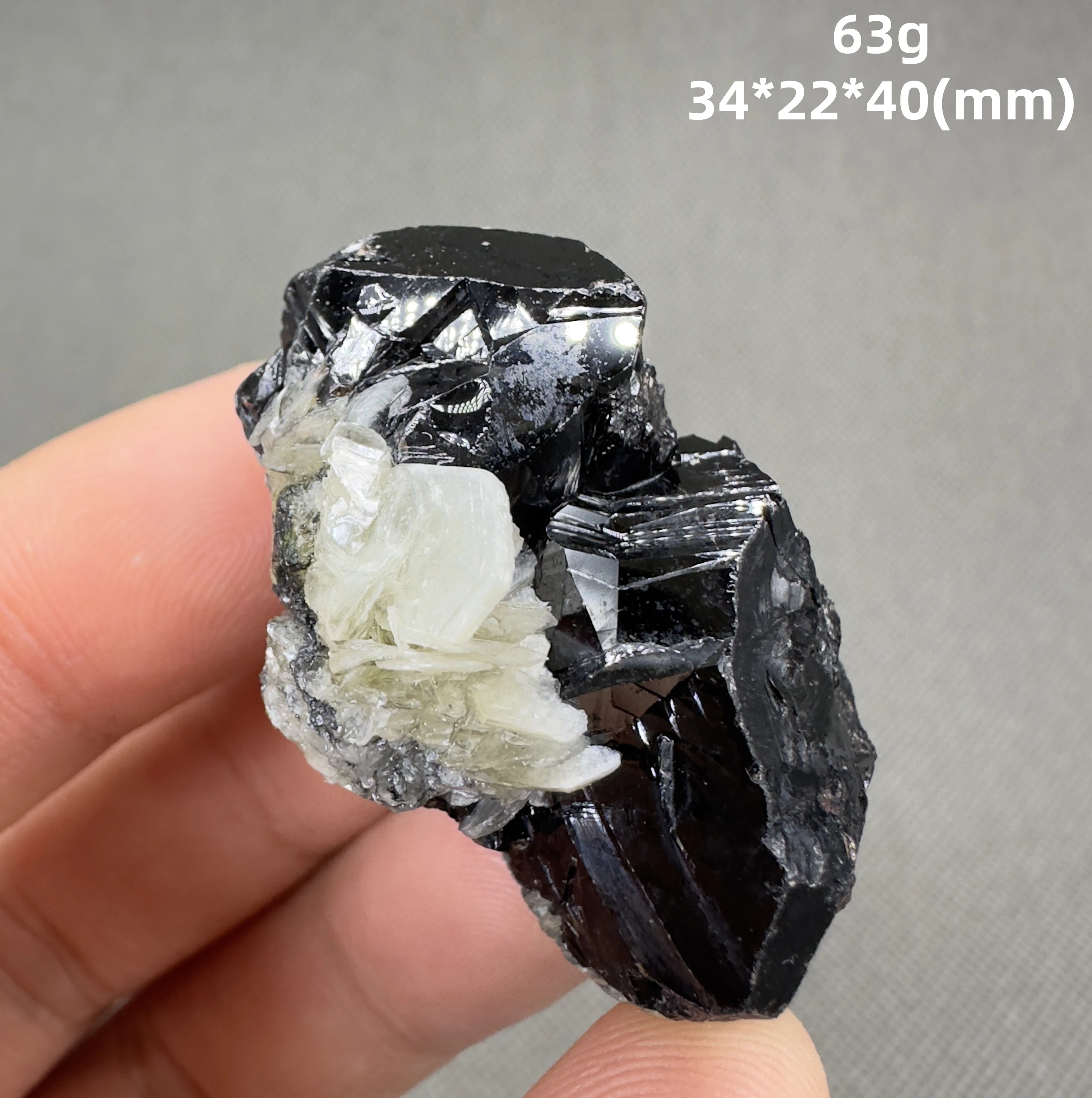 Natural cassiterite mineral specimen + healing quartz crystals and stones rock gemstone 6