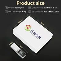 New Hot Crystal USB 3.0 Flash Drive 128GB Free Custom Logo Memory Stick 64GB High Speed Pen Drive 32GB Studio DIY U Disk 16GB - Image 3