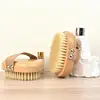 Natural Bristle Brush Soft Wet Dry Skin Body SPA Brush Bath Massager Home 1