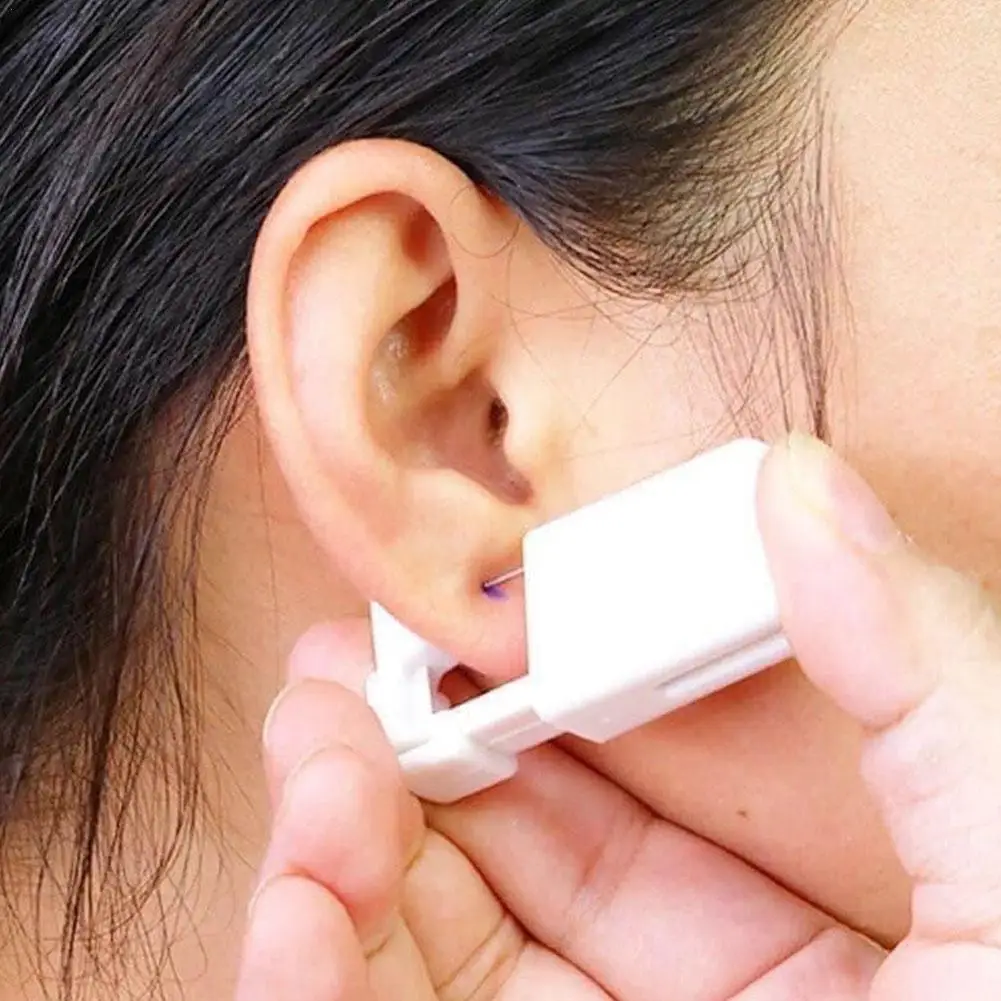 

1PC Disposable Sterile Ear Piercing Unit Cartilage Tragus Helix Self Piercing Gun NO PAIN Piercer Tool Kit Machine With Earrings