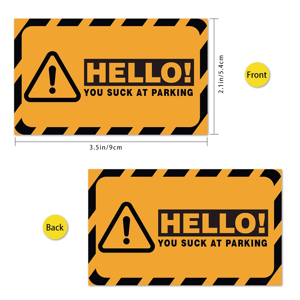 Parking Violation Cards 50pcs 3.5 x 2 inch Funny Parking Violation Cards Funny mini greeting cards gag cards reward punch cards