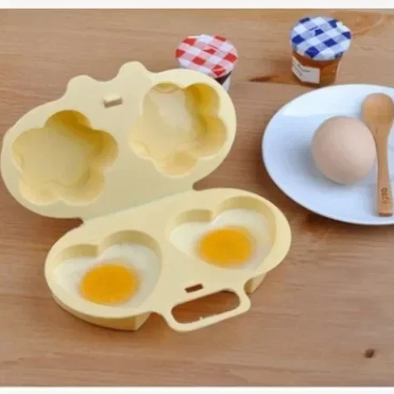 Home Kitchen Microwave Egg Cooker Plastic Non-Stick Egg Cooking Mould Flower Love Boiled Model Kitchen Tools 1PC