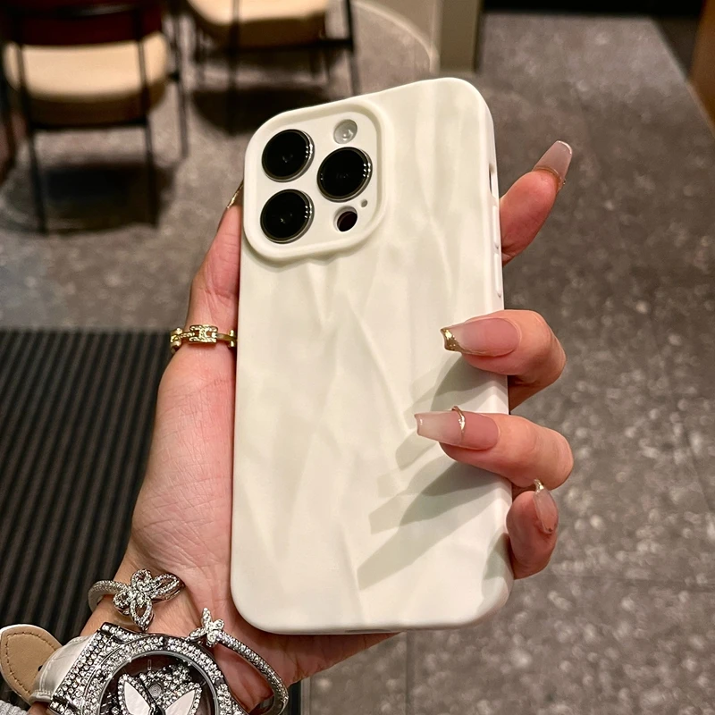 thumbnail image 1 of Coque de téléphone à motif pliable souple, étui pare-chocs en Silicone pour iPhone 11 12 13 14 15 Pro Max X Xs XR Max Plus, 1 of 5