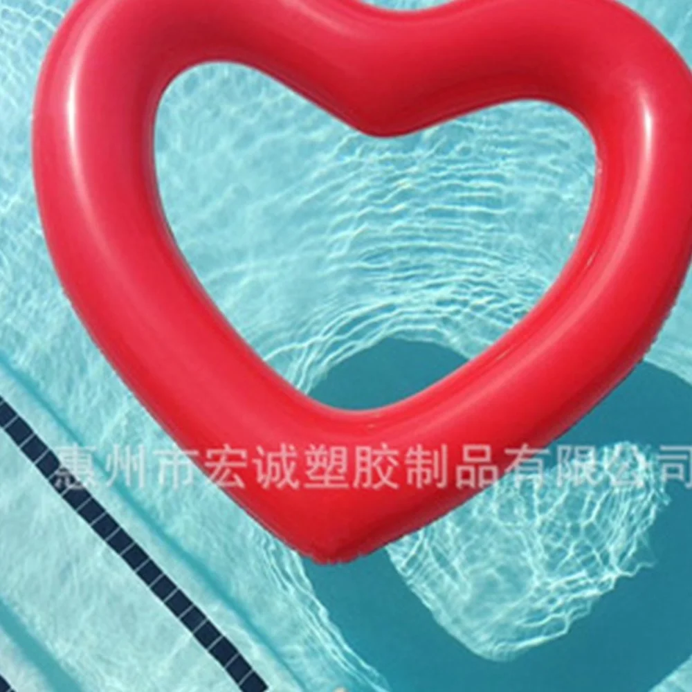 

120CM Big Red Love Swimming Ring Rose Pink Sequins Pink Heart Swimming Ring