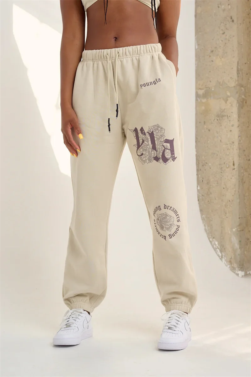American Style man/woman Sweatpants Spring Autumn Jogger Sport Fitness Cotton Printed Casual trousers Mid Waist Drawstring Pants