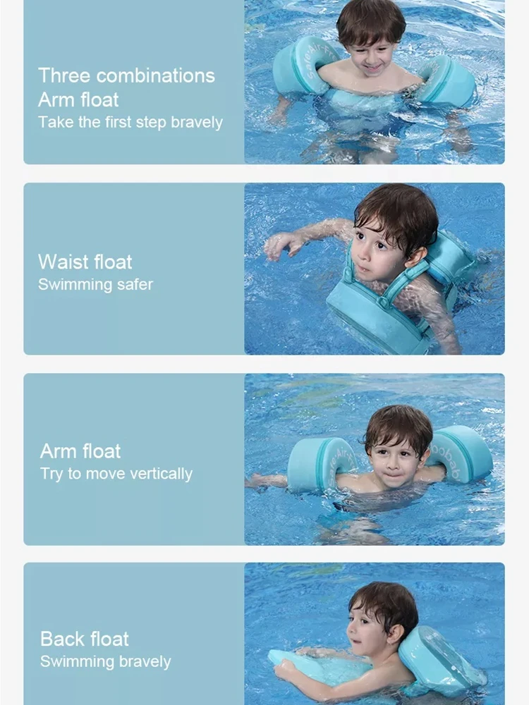 Mambo Baby Float Kids Swim Back Float Safety Adjustable Split Layers