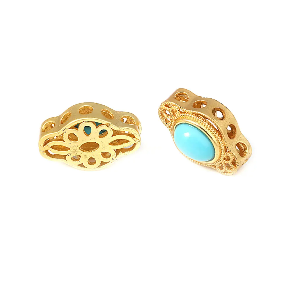 Pulseras de Cuentas Nepalesas Vintage Estilo 5PCS Brasso Dorado Mate Accesorios DIY para Hacer Joyería - details 77