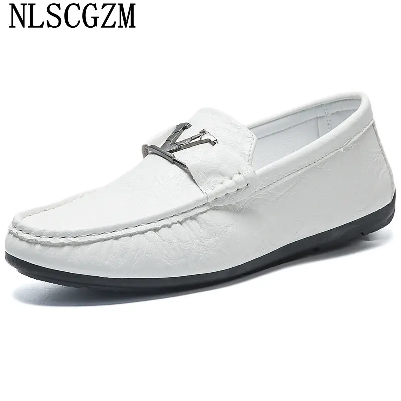 Leather Shoes for Men Loafers for Men Casuales Office Slip on Shoes Luxury Sneakers Italiano Casual мужская обувь