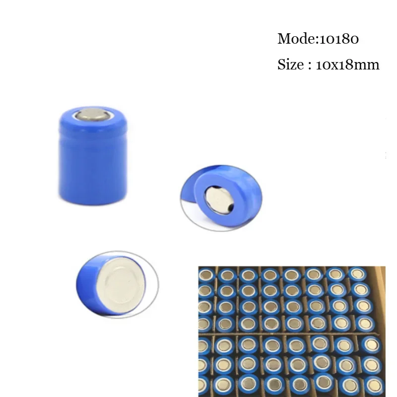 3.7V 10180 Rechargeable Li-ion Battery ICR10180 cell 70-80mAh for Mini UC02 LED flashlight torch and speaker 1-2pcs