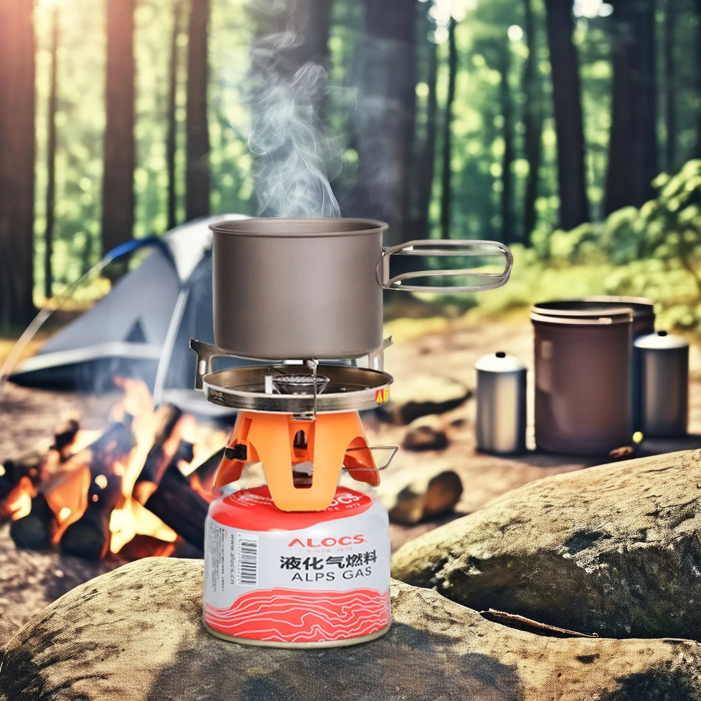 Portable Metal Camp Stove Travel Outdoor Camping Manual Stove Stainless Steel and Aluminium with Butane and Propane Fuel Options