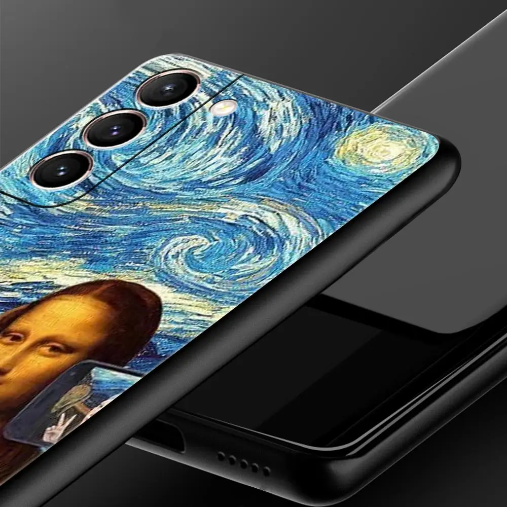 Artistic Oil Painting Phone Case - Mona Lisa & Van Gogh Design