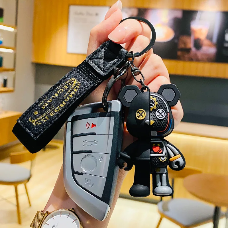 Creative Half Anatomy Keychain Personalized Couple Car Chain Bag Pendant Small Gift