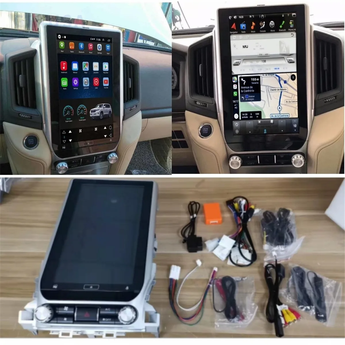 

15.4inch Tesla Screen Android13 Head Unit For Toyota Land Cruiser 200 LC200 2008-2019 Radio GPS Navigation Car Multimedia Player