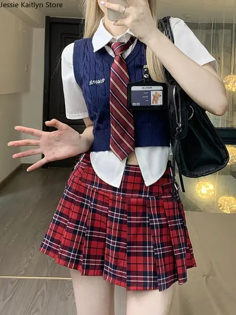 사랑스러운 일본과 한국이 만나는 애니메이션 학생 소녀 코스프레 유니폼