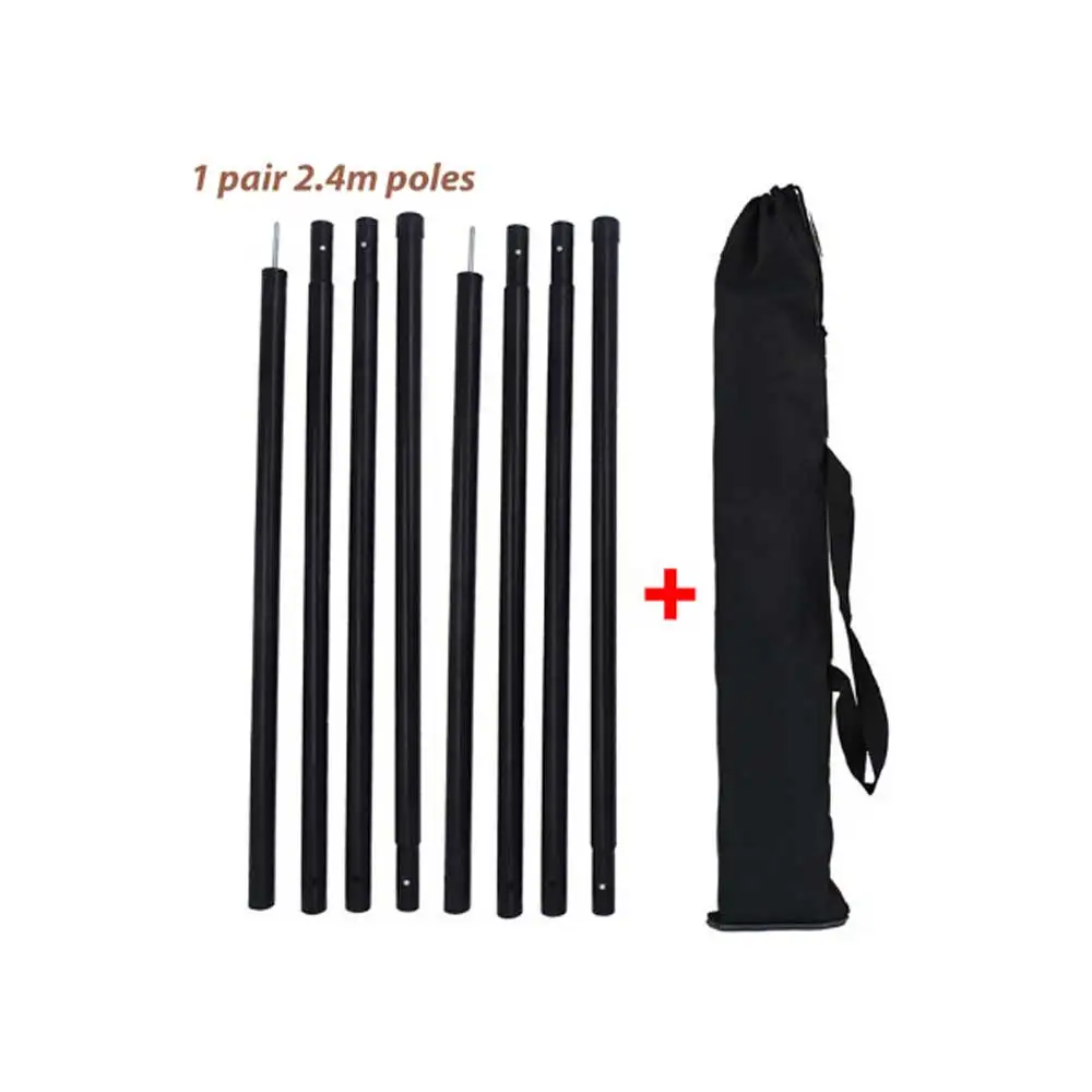 

2.4m Canopy Canvas Pole, 240cm Adjustable Heavy Iron Support Pole, Awning, Pole, Camping Gear, Outdoor Accessories