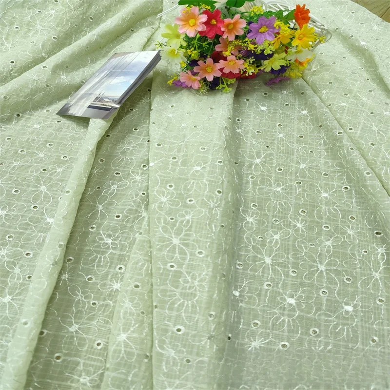 수 놓은 꽃 무늬 쉬폰 원단 봄 여름 패션 탑 드레스를위한 새로운 스타일 Cheongsam Hanfu 아동 의류 액세서리