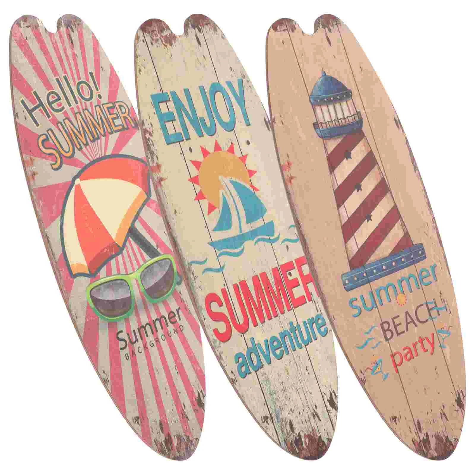 

Home Hanging Adornment Creative Wooden Decoration Living Room Surfboard Plaque Sign Vintage