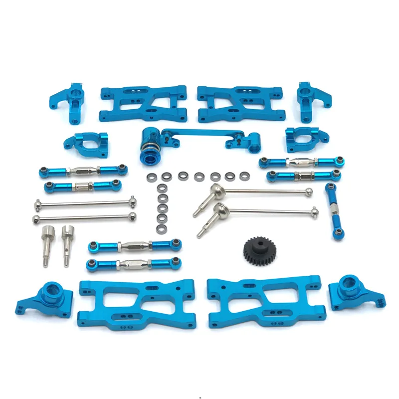 Wltoys RC car Parts Upgrade Metal Kit drive Shaft Pull Rod Swing Arm Steering