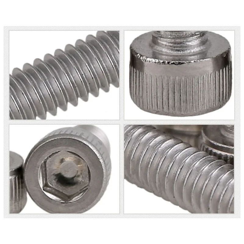 Hexagon Socket Head Bolt Hex Socket Screw Hexagon Socket Screw Hexagon Socket Head Screw Stainless Steel Screw Inch Cup Head Hexagon Socket Bolt 304 Stainless Steel American Cheese Head Hex Socket Screw DIN912, 1/4-20, 3/8-16, 5Pcs