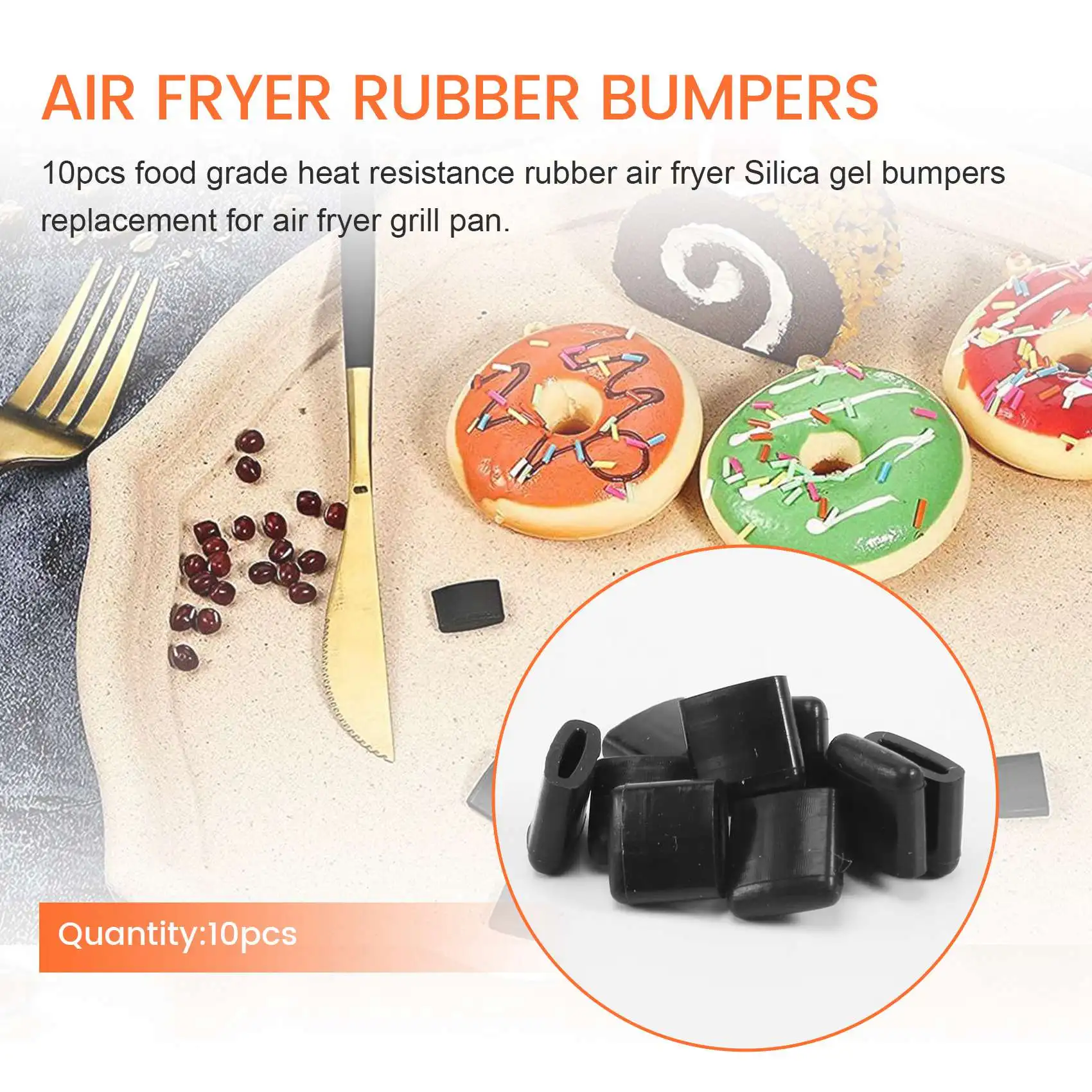 Durable Air Fryer Protective Rubber Bumpers