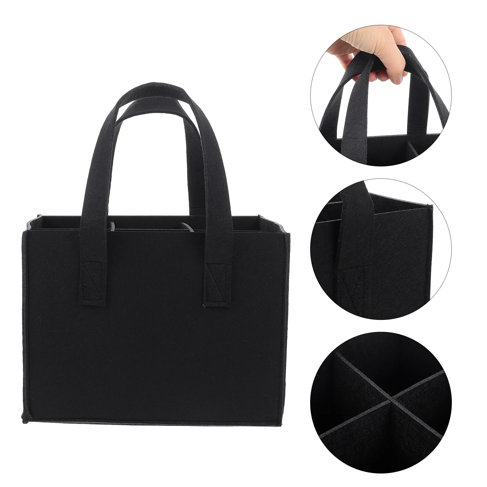 

Bag Storage Felt Travel Tote Bags Detachable Container Holder Portable Carrier Beer