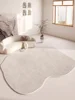 Modern Irregular Living Room Carpet Abstract Marble Texture Carpet Black Gray Gradient Decorative Rug TPR Non-Slip Cloakroom Rug 4