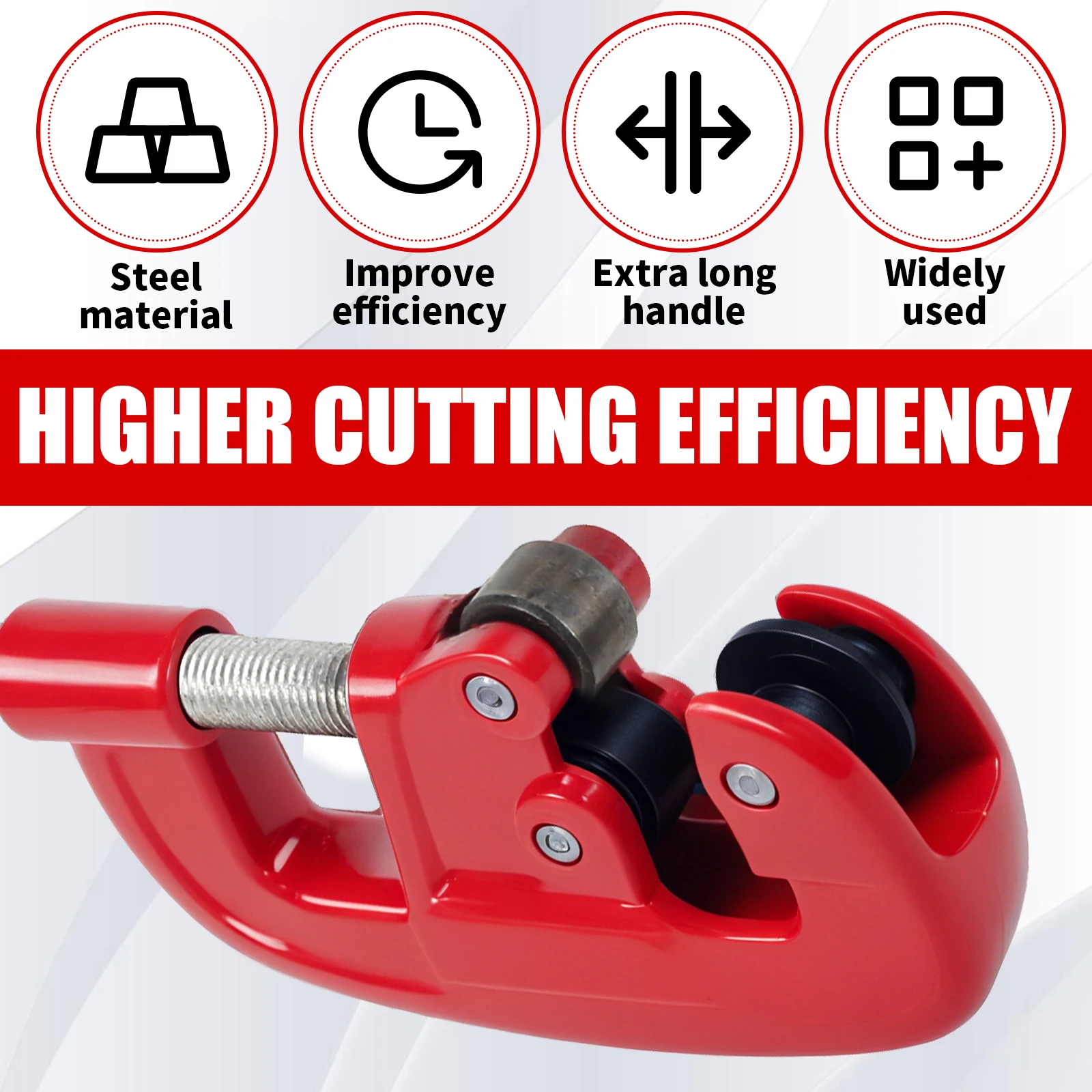 Pipe Cutter Tool Metal Tube Cutter Heavy Duty Tubing Cutting Tool with Blade Precise Plumber Iron Pipe Cutting Tool Galvanized 3