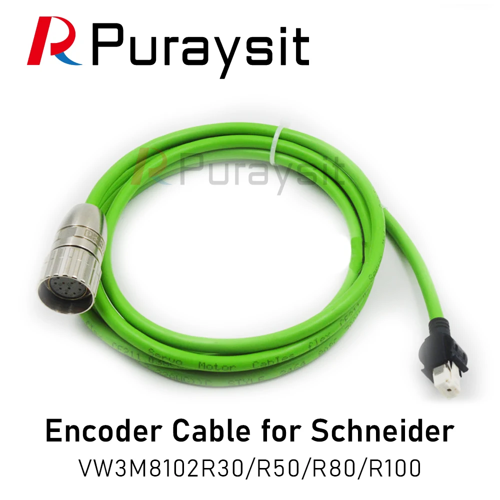 슈나이더 LXM32용 푸레이시트 서보 모터 엔코더 케이블 VW3M8102R30 V..