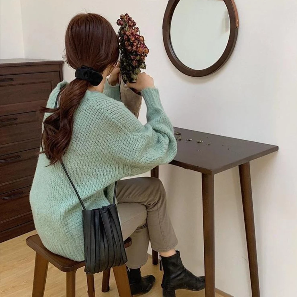 Soft PU Mobile Phone Bag Pure Colors Mini Single Shoulder Bag Durable Crossbody Bag for Women Girls Outdoor Storage Sac 6Colors