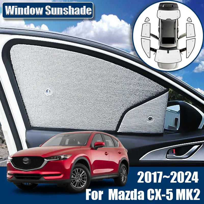Car Sunshades For Mazda CX5 CX 5 MK2 KF Accessories ~ Windshield Anti-UV Visor Sun Blinds Cover Parts
