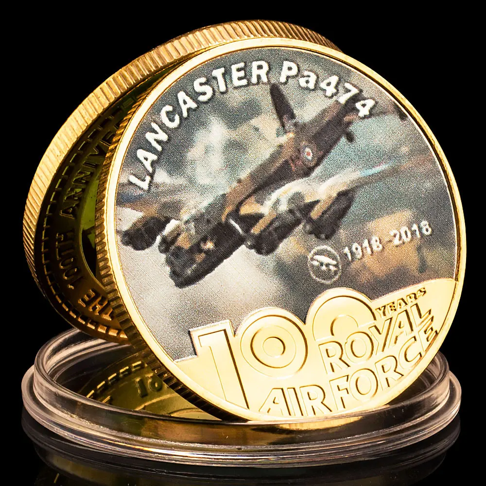 Avro Hitachi Pa474 Bomber Pesante Azionato Dalle Monete Souvenir Royal Air Force Monete Commemorative Placcate In Oro Decorazione Della Casa