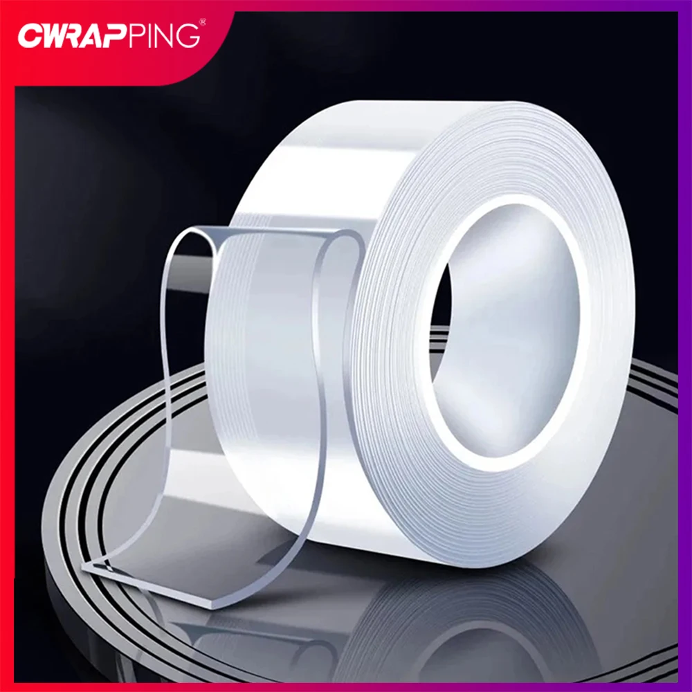 Nano Tape Reusable Transparent Double Sided Tape Heat Resistant Waterproof Wall Stickers for Bathroom Toiletries Decoration for double sided tape