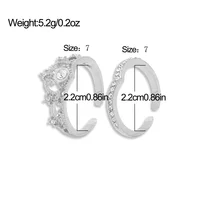 Stainless Steel 2PCS Crystal Crown Adjustable Ring Irregular Geometry Vintage Rings Set for Women Girls New Fashion Jewelry Gift - Image 6