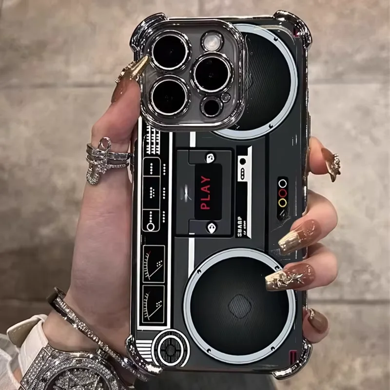 Vintage Cassette Tape Retro Style Phone Case - Anti-Fall Design