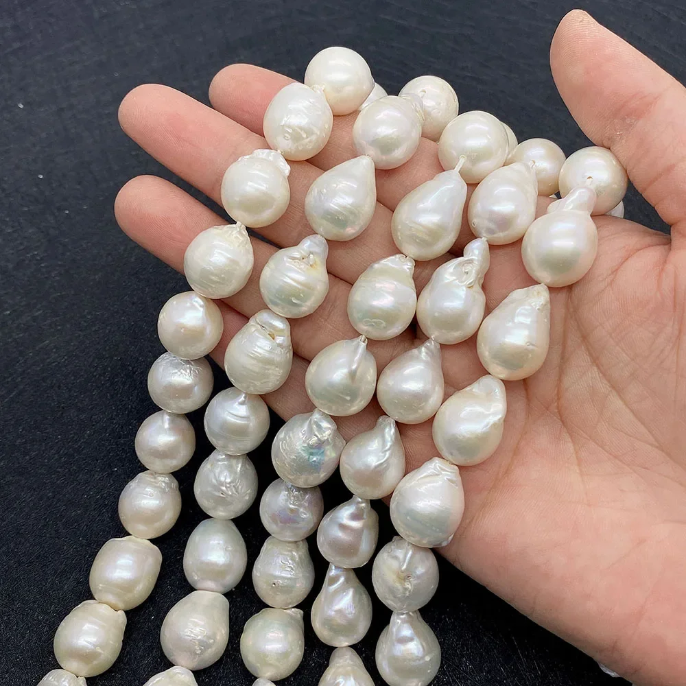 100% perle naturali perline Charms perle barocche d'acqua dolce bianche perline sciolte per gioielli che fanno collana fai da te orecchini braccialetto  36