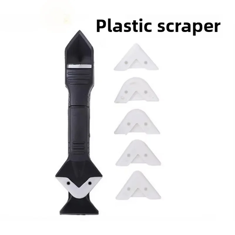 Multi functional scraper, plastic scraper, beauty sewing tool, three in one scraper, glass glue gluing and trimming device